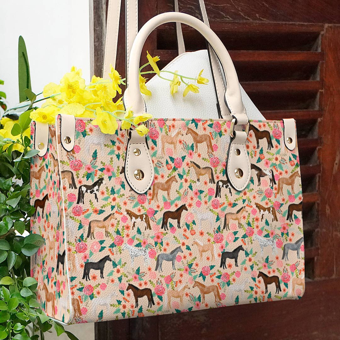 Shineful Leather Bag Horse Leather Bag Shineful Floral Horses ...