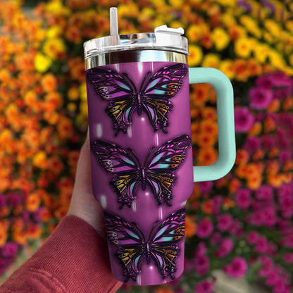 Butterfly 40 Oz Shineful™ Tumbler Purple Tl10 Mint 40Oz