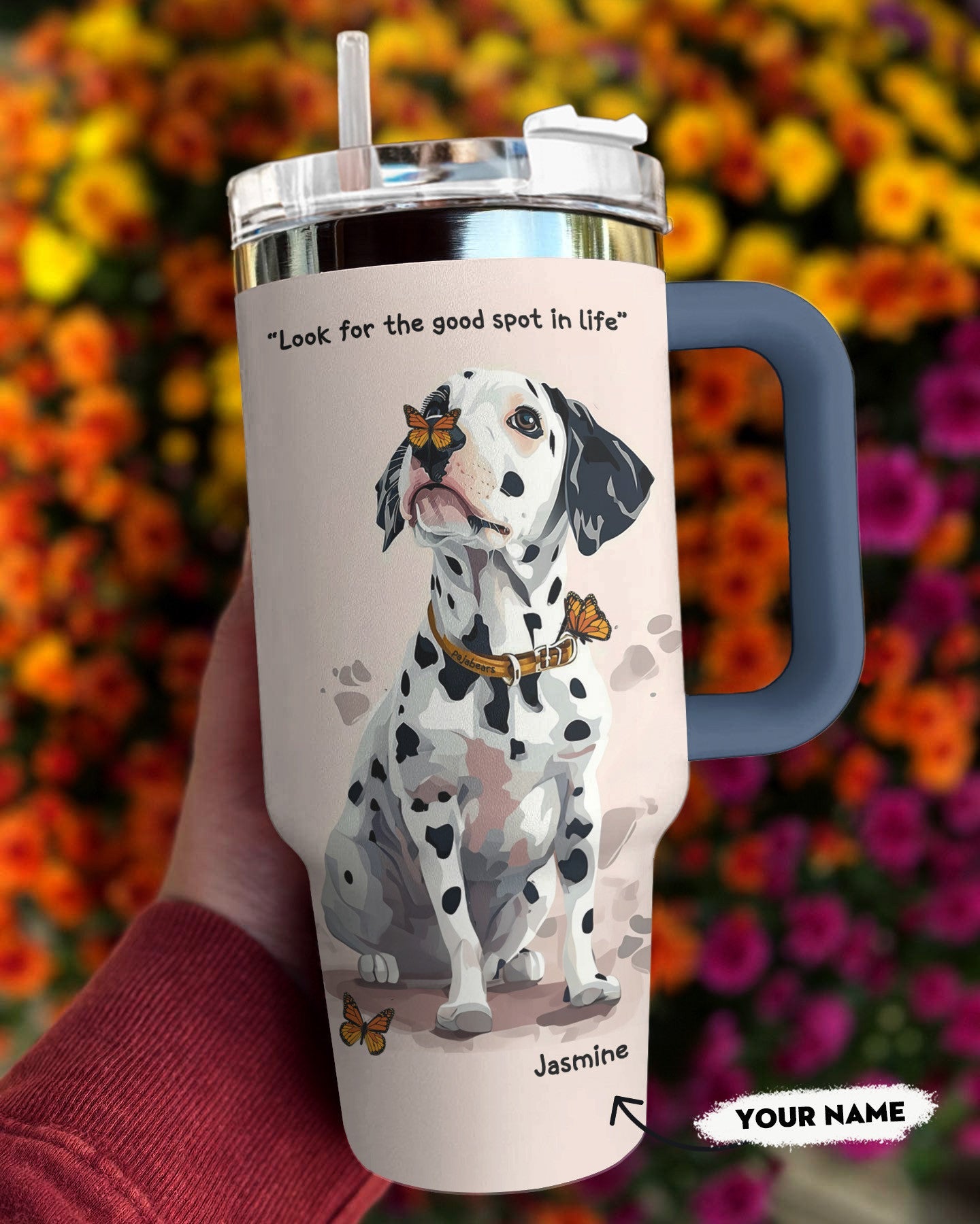 Dalmatian 40 Oz Shineful™ Tumbler Good Spot Mn8 Navy 40Oz