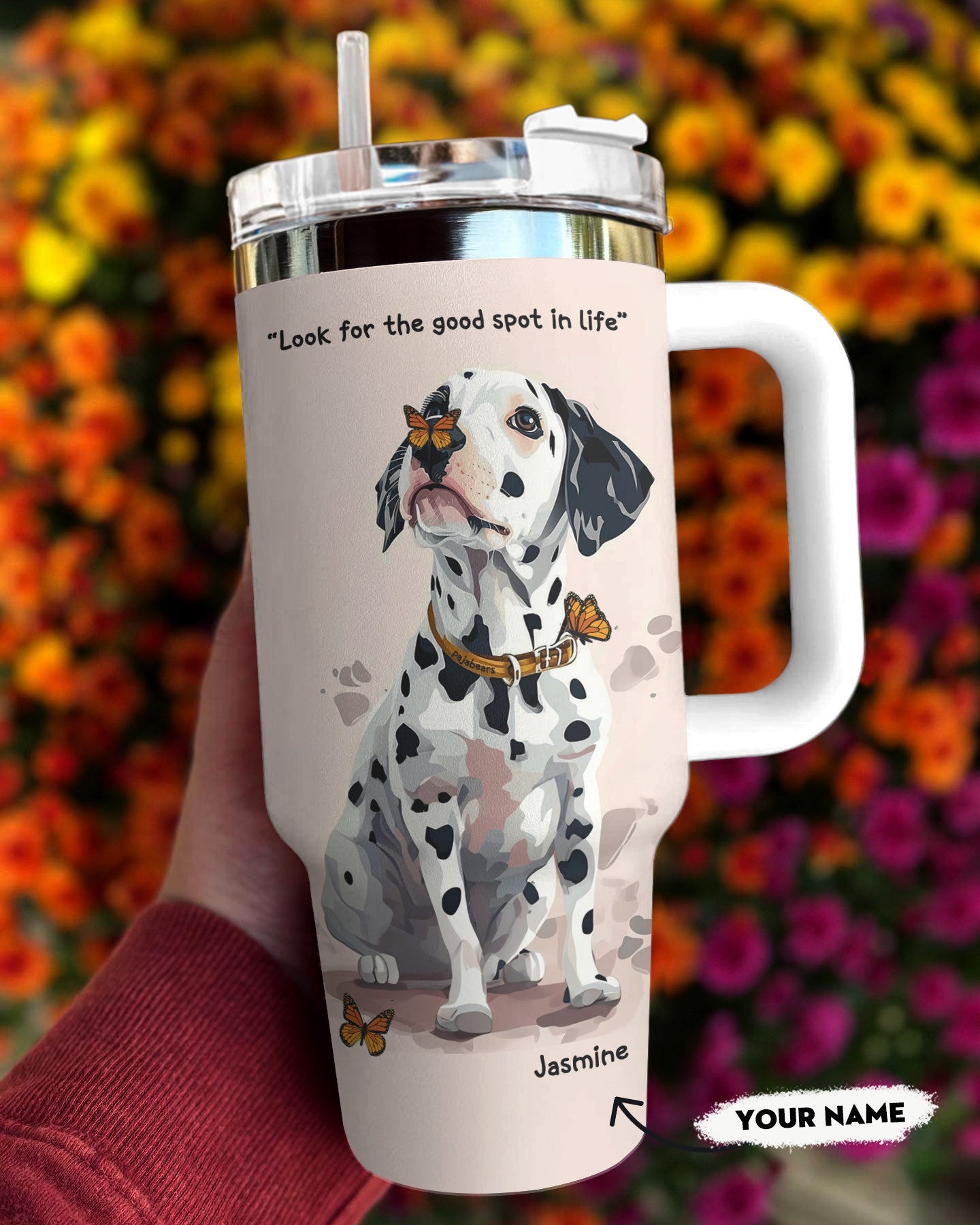 Dalmatian 40 Oz Shineful™ Tumbler Good Spot Mn8 White 40Oz