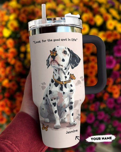 Dalmatian 40 Oz Shineful™ Tumbler Good Spot Mn8 Black 40Oz