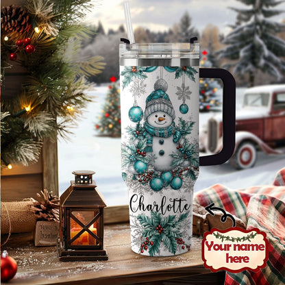 Shineful Tumbler Personalized Snowman