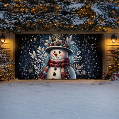 Shineful Garage Door Banner Decoration Winter Smile