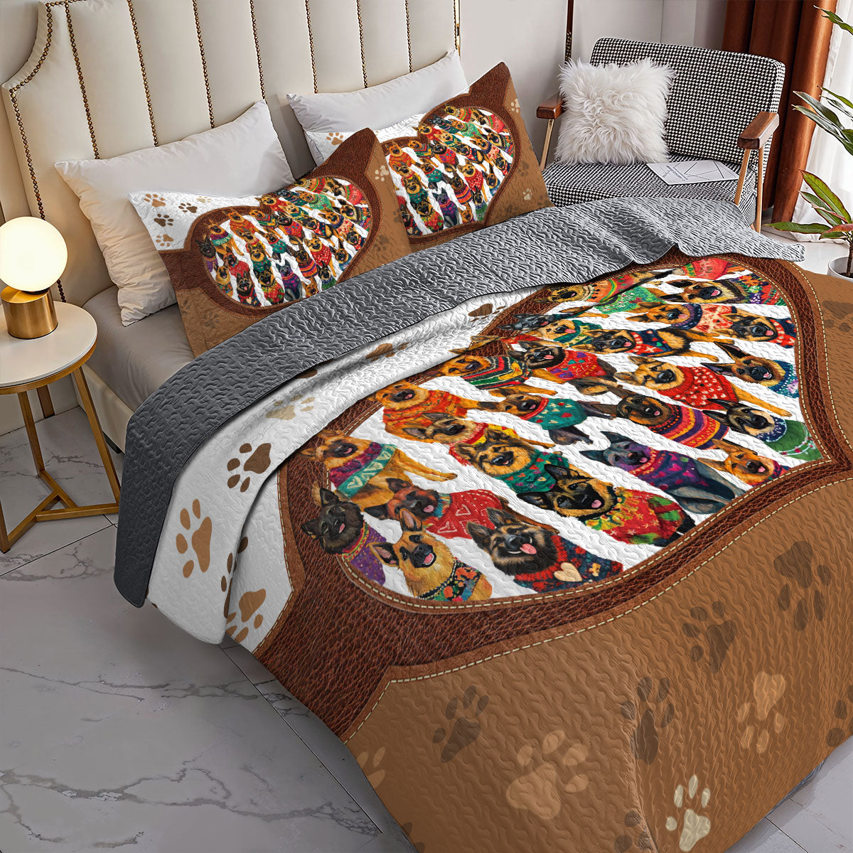 Shineful All Season Quilt 3-Piece Set Pawfect Shepherd