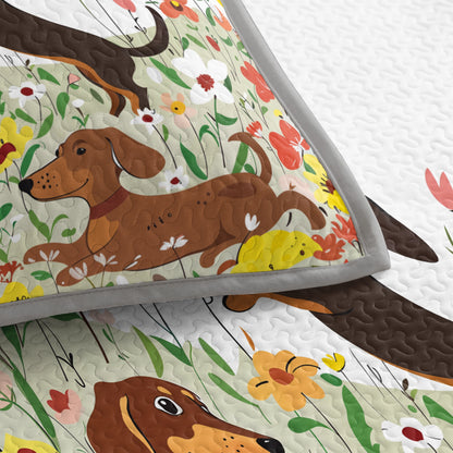 Shineful Quilt 3-Piece Set Spring Pup Joy