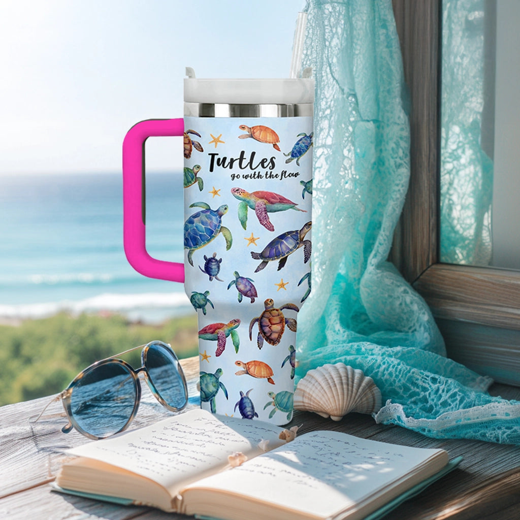Shineful Tumbler Sea Turtle Go With The Flow