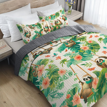 Shineful All Season Quilt 3-Piece Set Sloth Swing