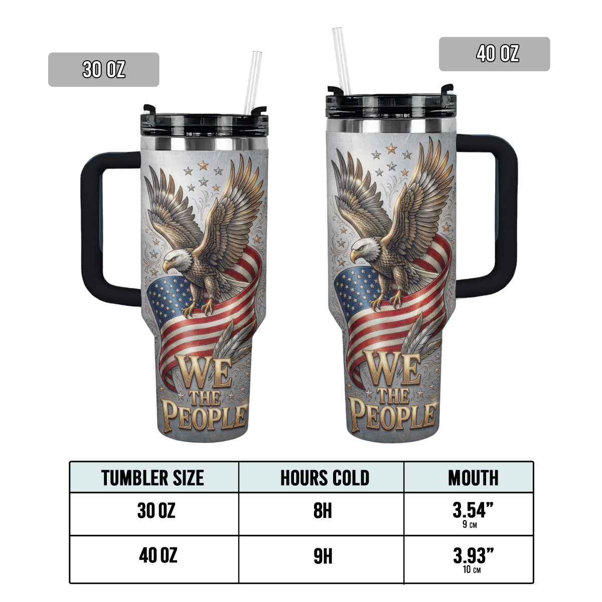 Shineful Tumbler American Eagle Freedom