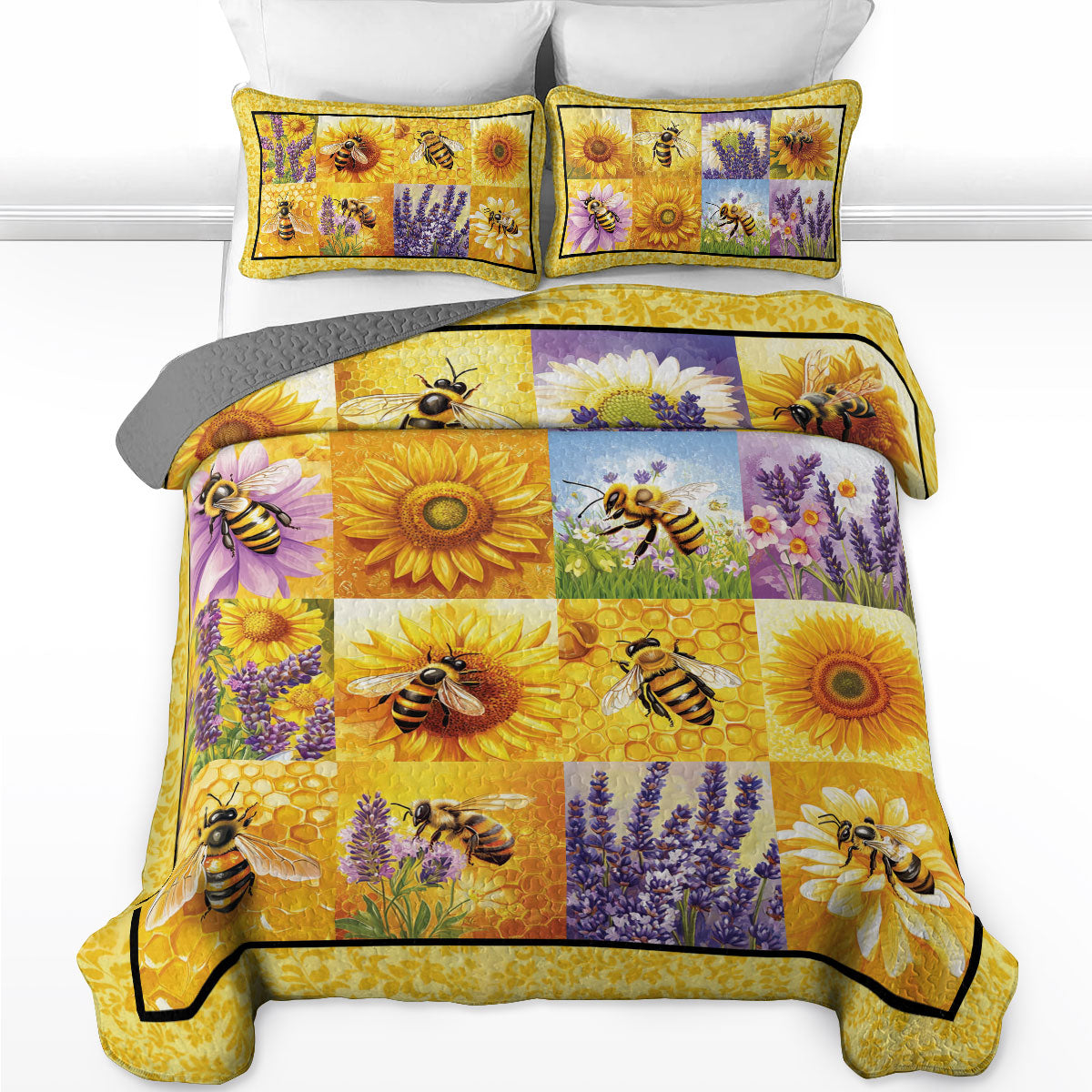 Shineful All Season Quilt 3-Piece Set Bee Sweet