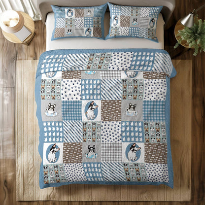 Shineful All Season Quilt 3-Piece Set Frenchie Fun