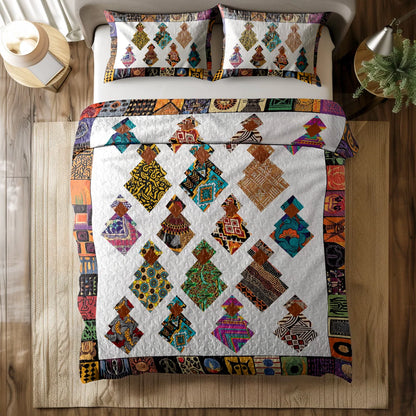 Shineful All Season Quilt 3-Piece Set Black Women Heritage