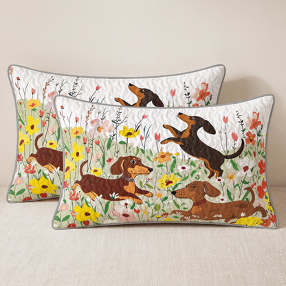 Shineful Quilt 3-Piece Set Spring Pup Joy