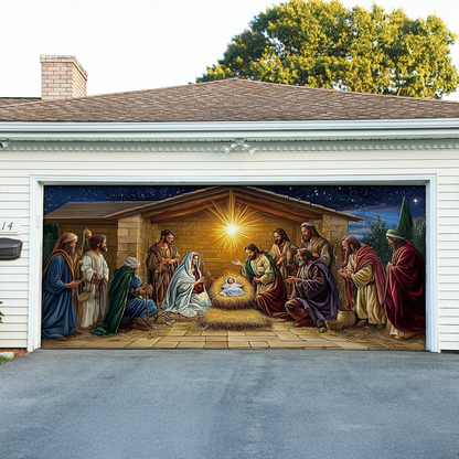 Shineful Garage Door Banner Decoration - Sacred Night