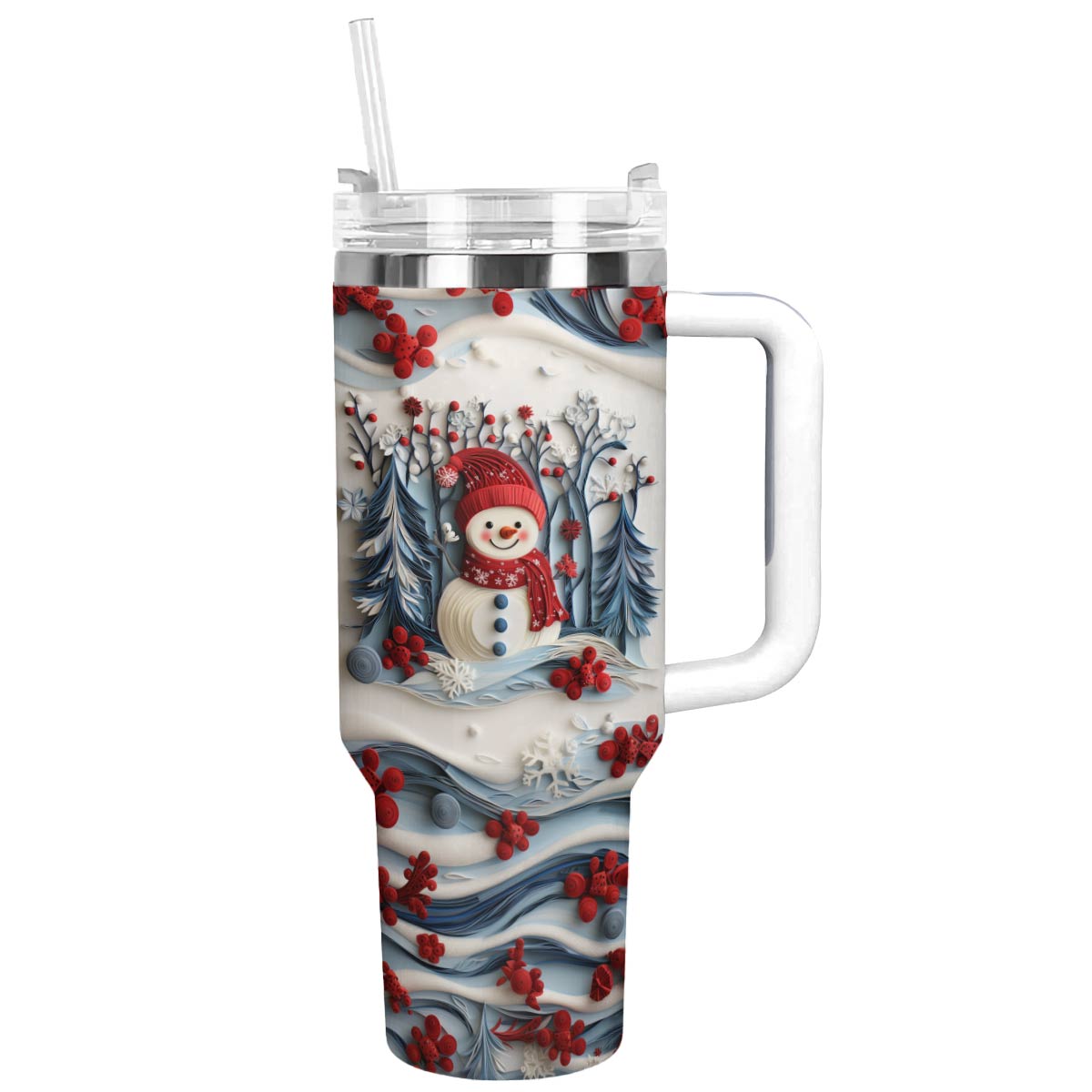 Shineful Glossy Tumbler Snowman Christmas