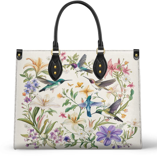 Shineful Leather Bag Hummingbird Winged Bloom