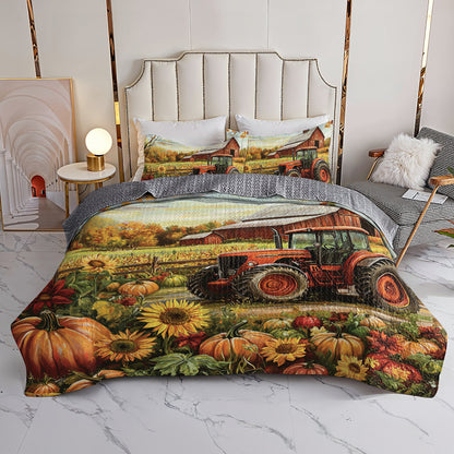 Shineful All Season Quilt 3-Piece Set Vibrant Autumn Farm