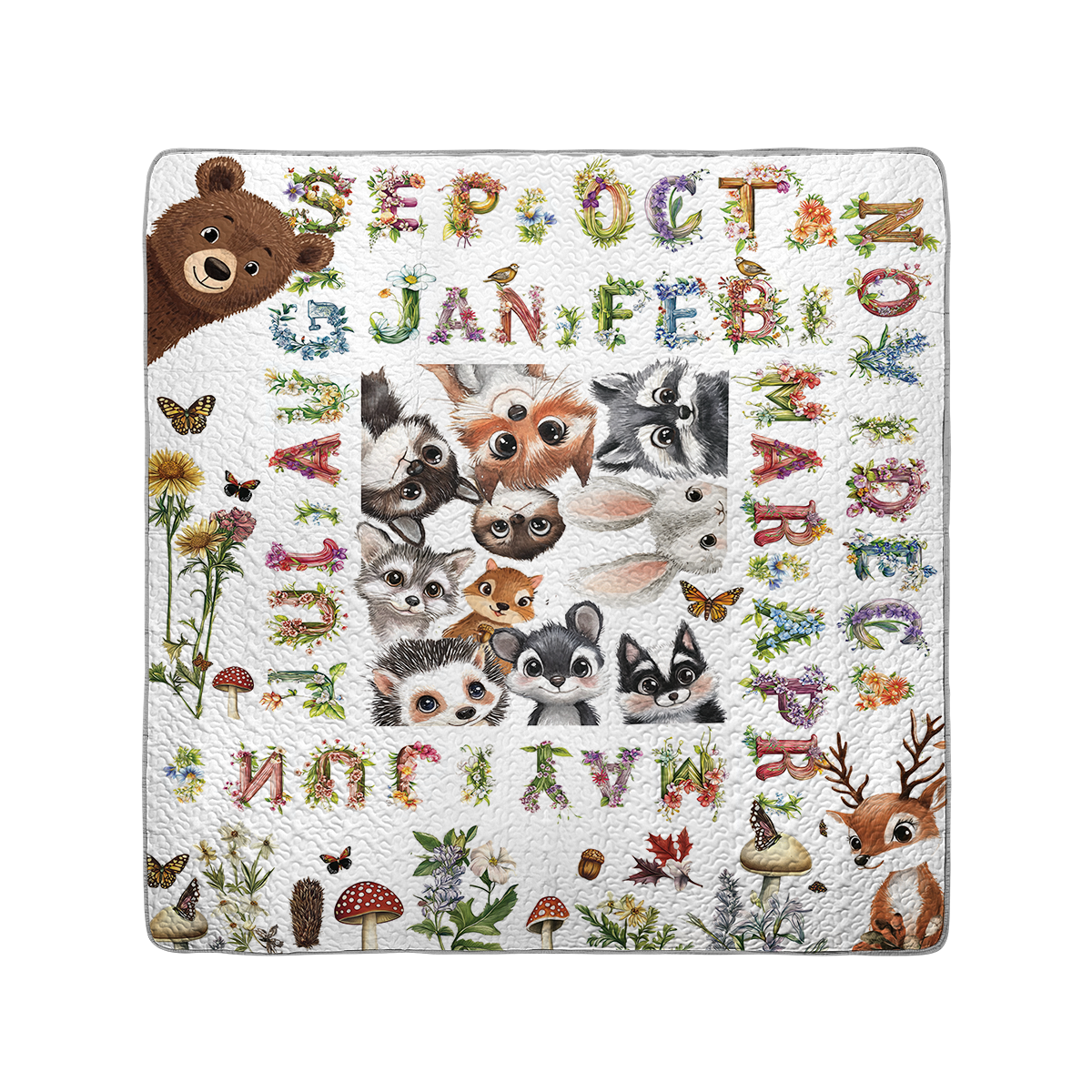 Shineful All Season Quilt 3-Piece Set 12 Months Of Woodland Magic