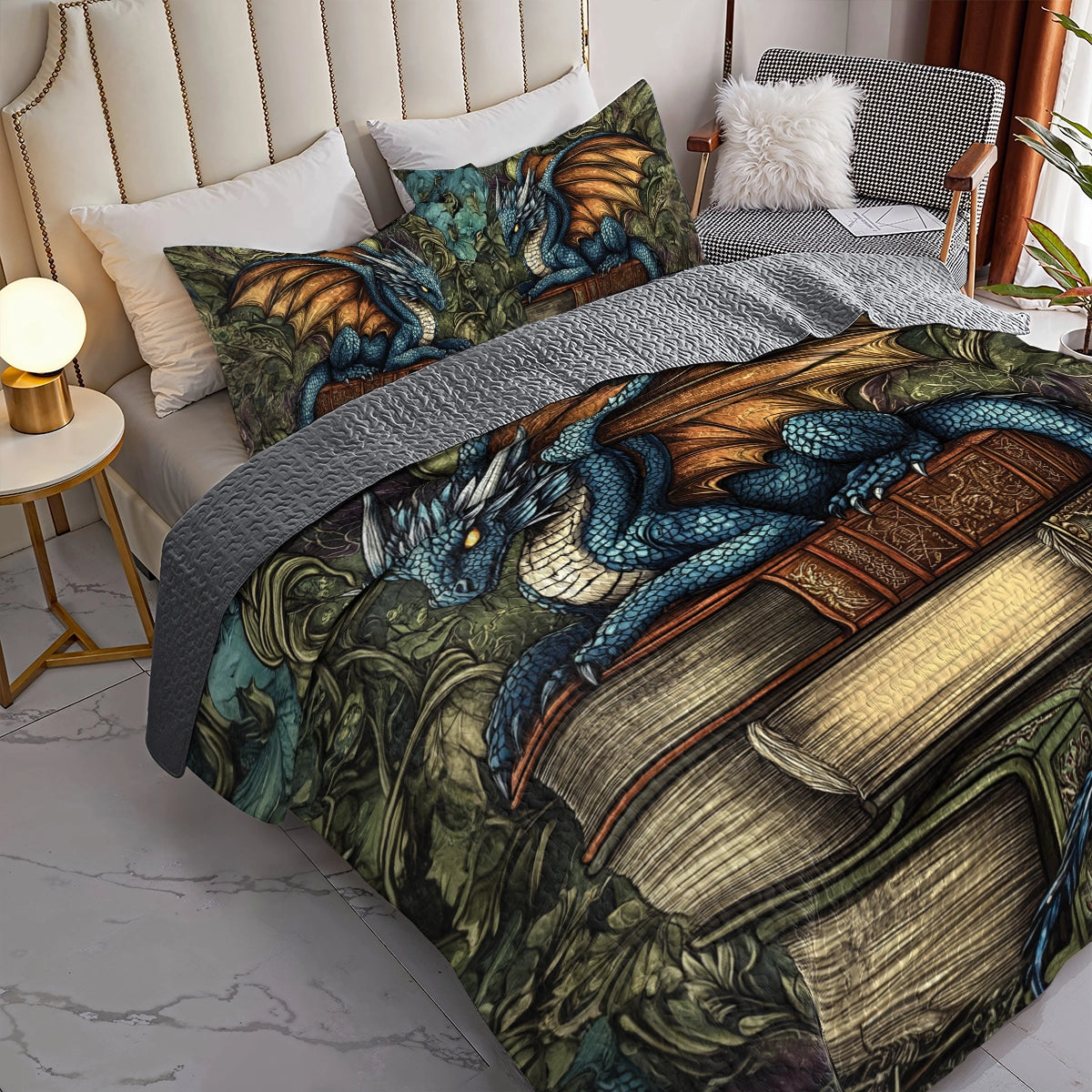 Shineful All Season Quilt 3-Piece Set - Dragon’s Sanctuary