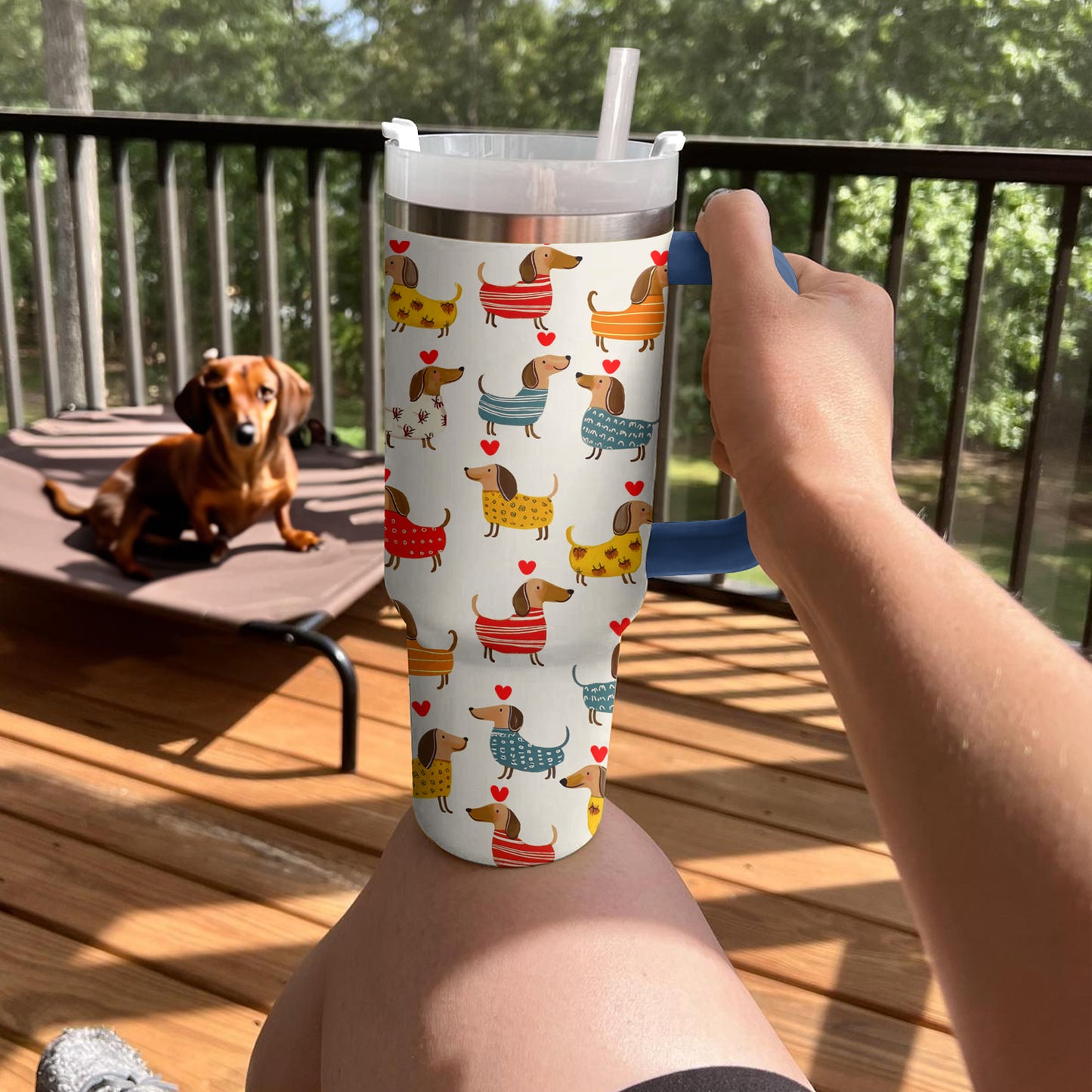 Shineful Tumbler Delight Dachshund With Heart
