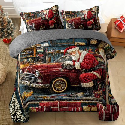Shineful All Season Quilt 3-Piece Santa’s Workshop Magic