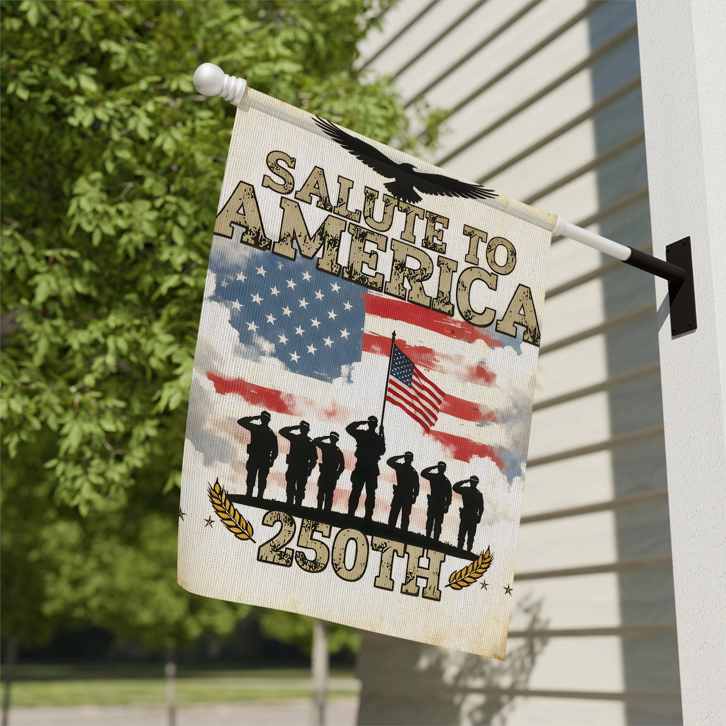 Shineful House Flag 30" x 40" - Salute to America