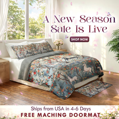 Shineful Quilt 3-Piece Set Mystical Steeds