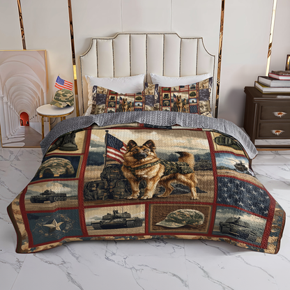 Shineful All Season Quilt 3-Piece Set Patriotic Shepherd Tribute