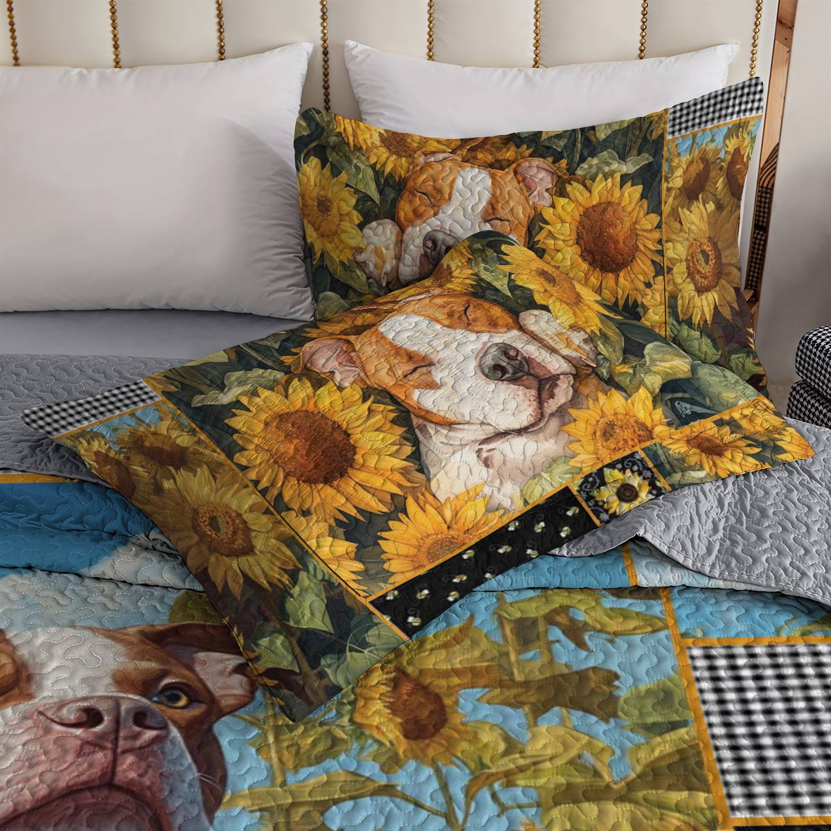 Shineful All Season Quilt 3-Piece Set Pitbull Sunshine