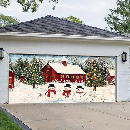 Shineful Garage Door Banner Decoration - Country Christmas Charm