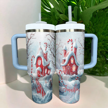 Shineful Tumbler Personalized Candy Cane Wonderland