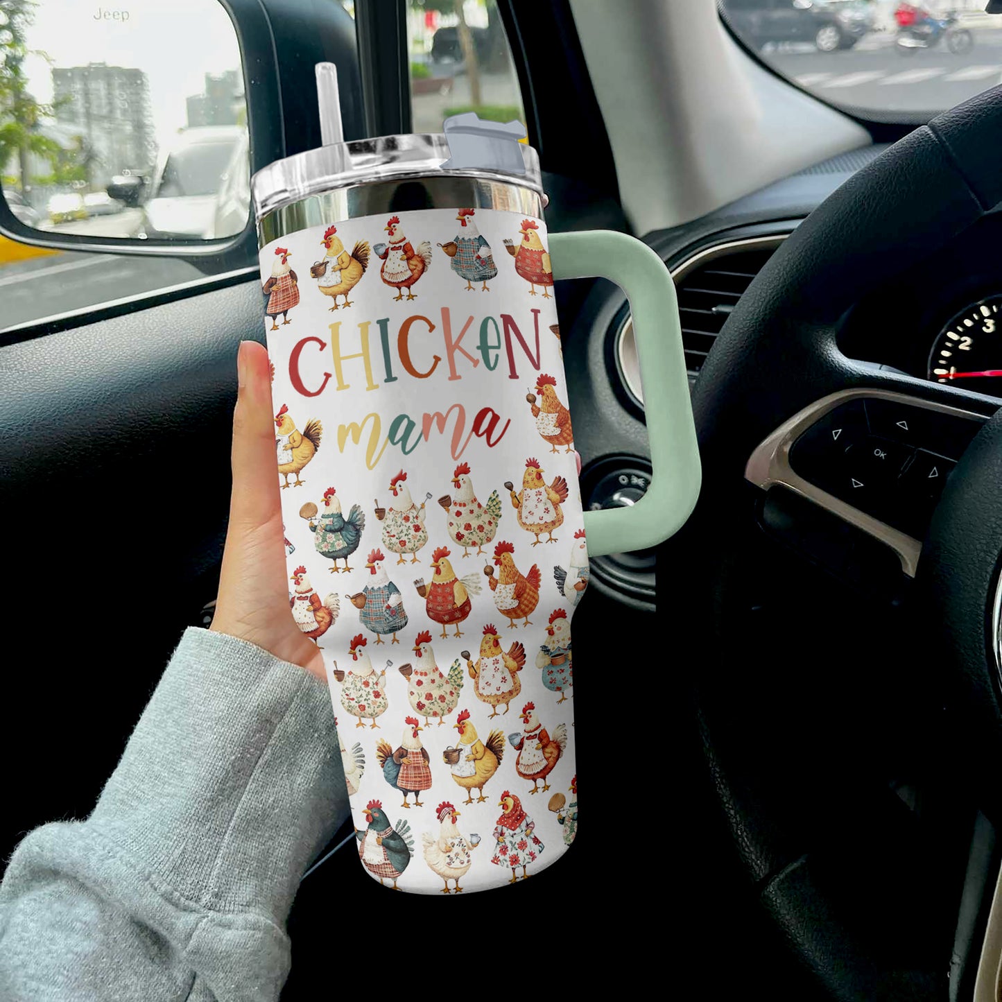 Shineful Tumbler Chicken Mama Travel