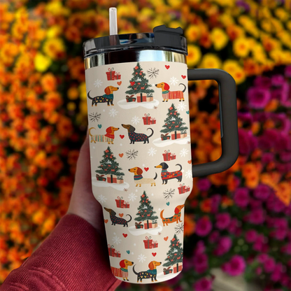 Shineful Tumbler Sample Merry Dachshund Joy