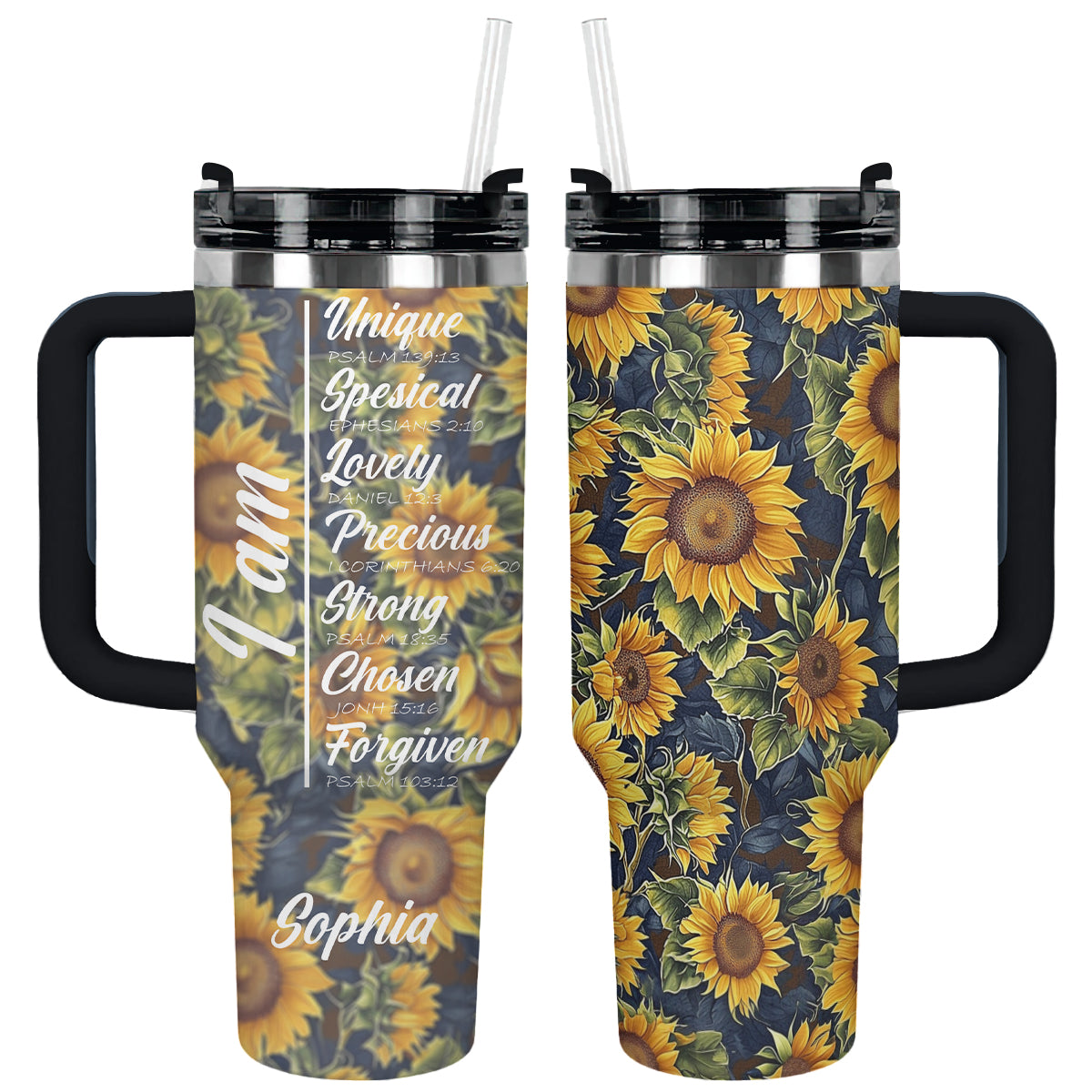 Shineful Personalized Tumbler Sunflower Affirmation