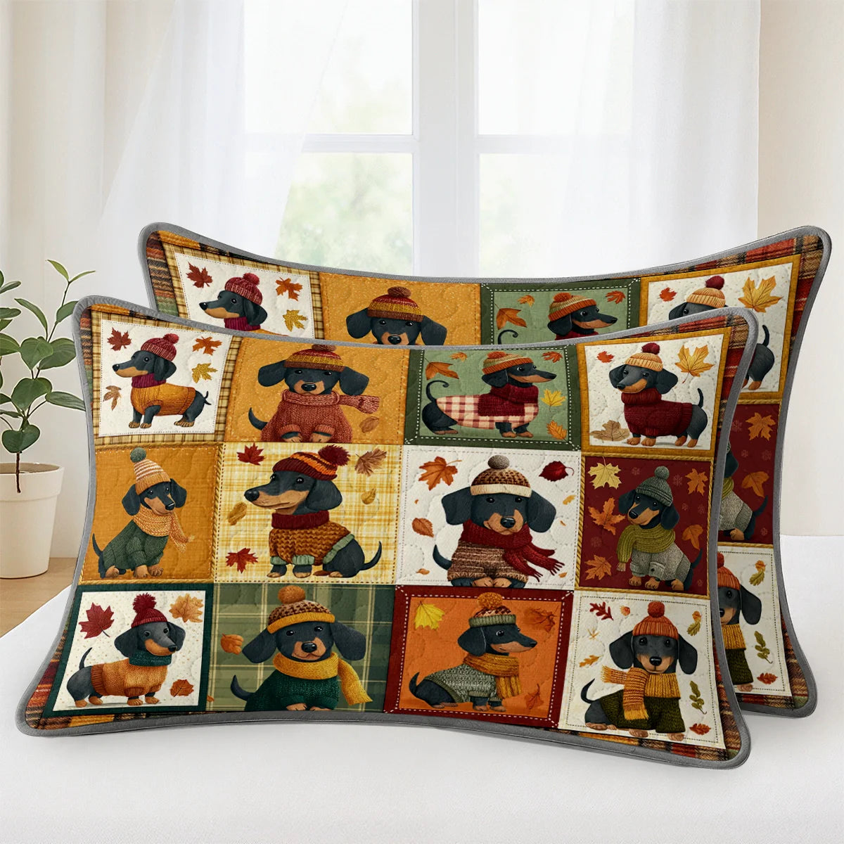 Shineful Quilt 3-Piece Set Snuggle Season Doxies