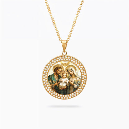 Shineful Necklace Sacred Holy Family Medallion