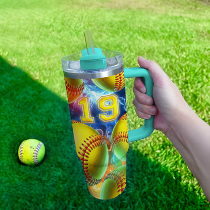 Shineful Tumbler Personalized Softball