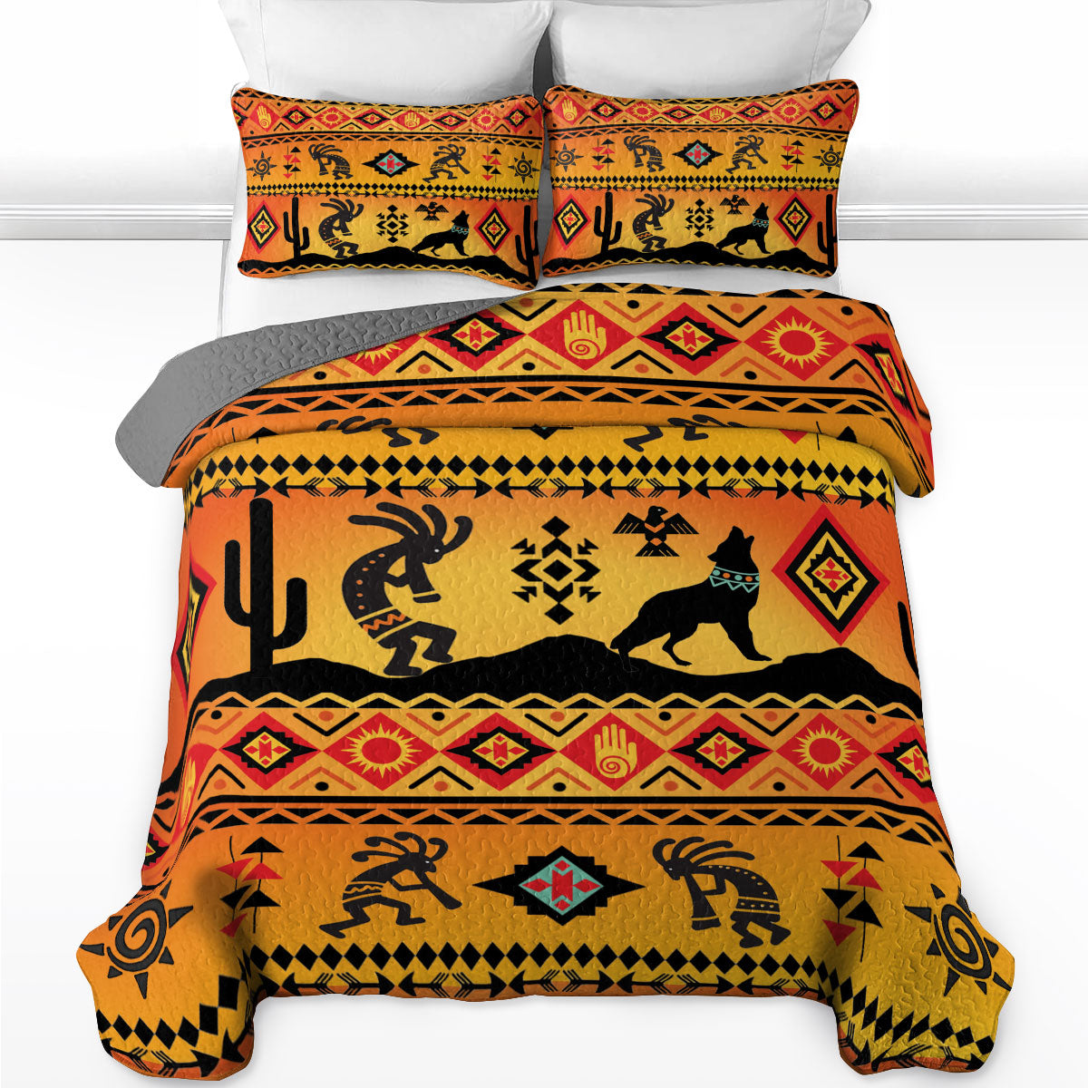 Shineful All Season Quilt 3-Piece Set Sunset Serenade