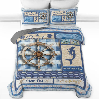 Shineful All Season Quilt 3-Piece Ocean Treasure