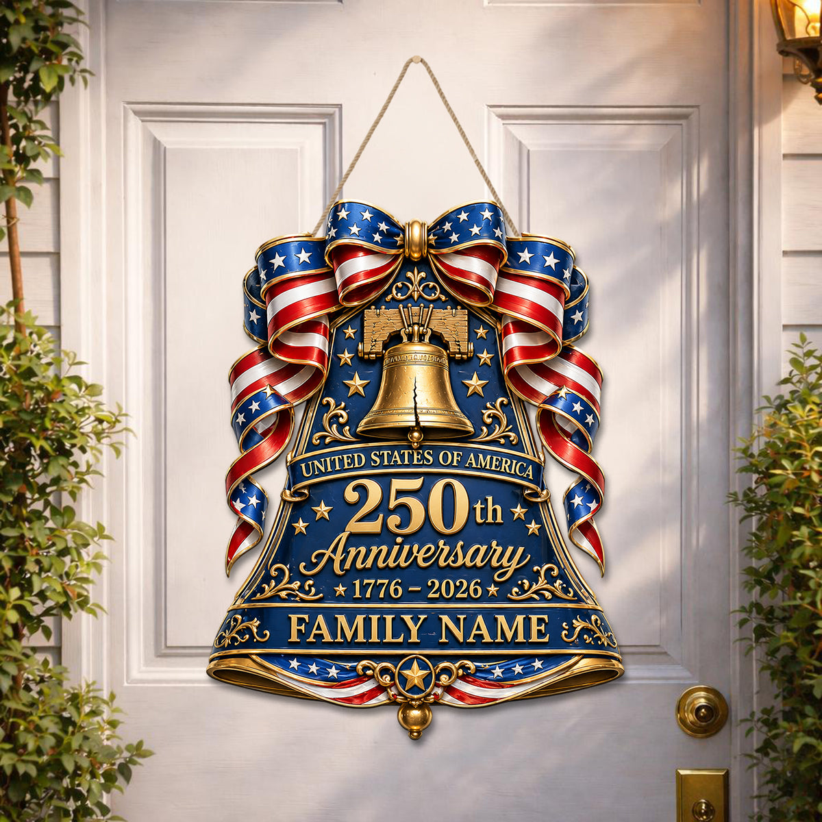 Shineful Liberty Bell Personalized Wood Sign