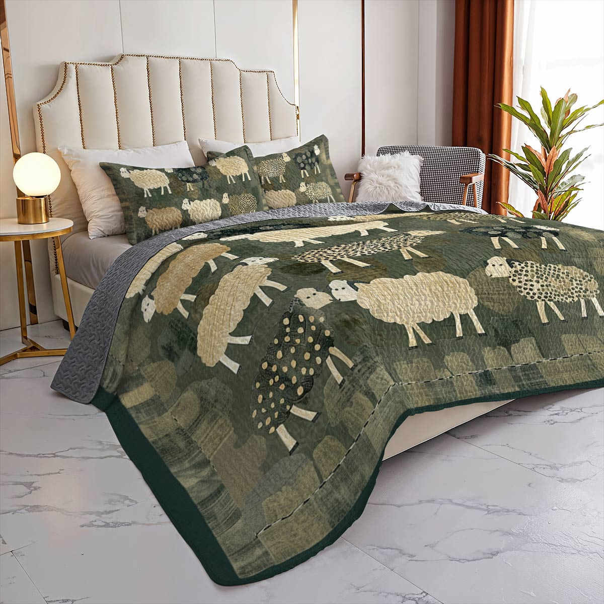 Shineful All Season Quilt 3-Piece Set Little Sheep