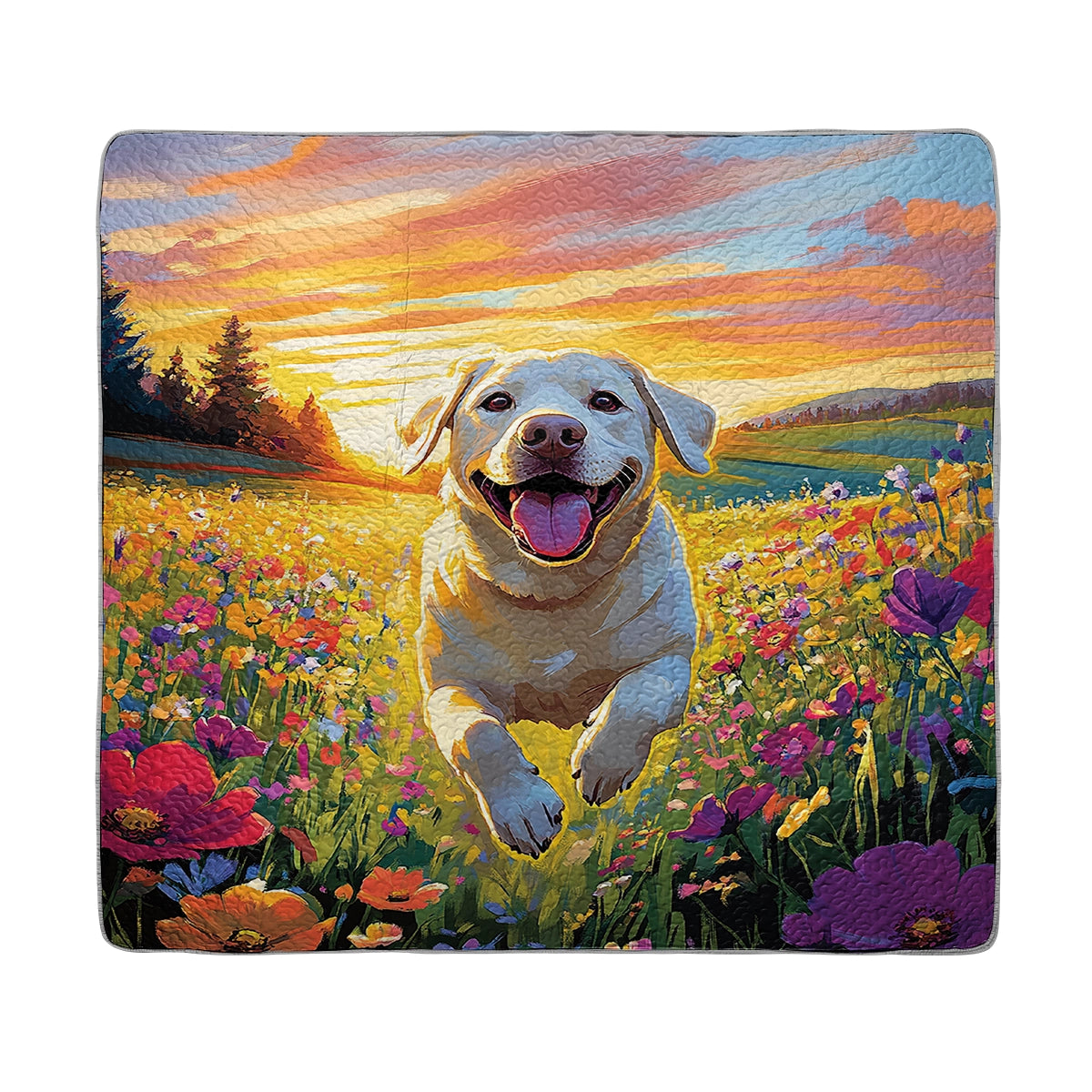 Shineful All Season Quilt 3-Piece Set - Joyous Labrador Retriever