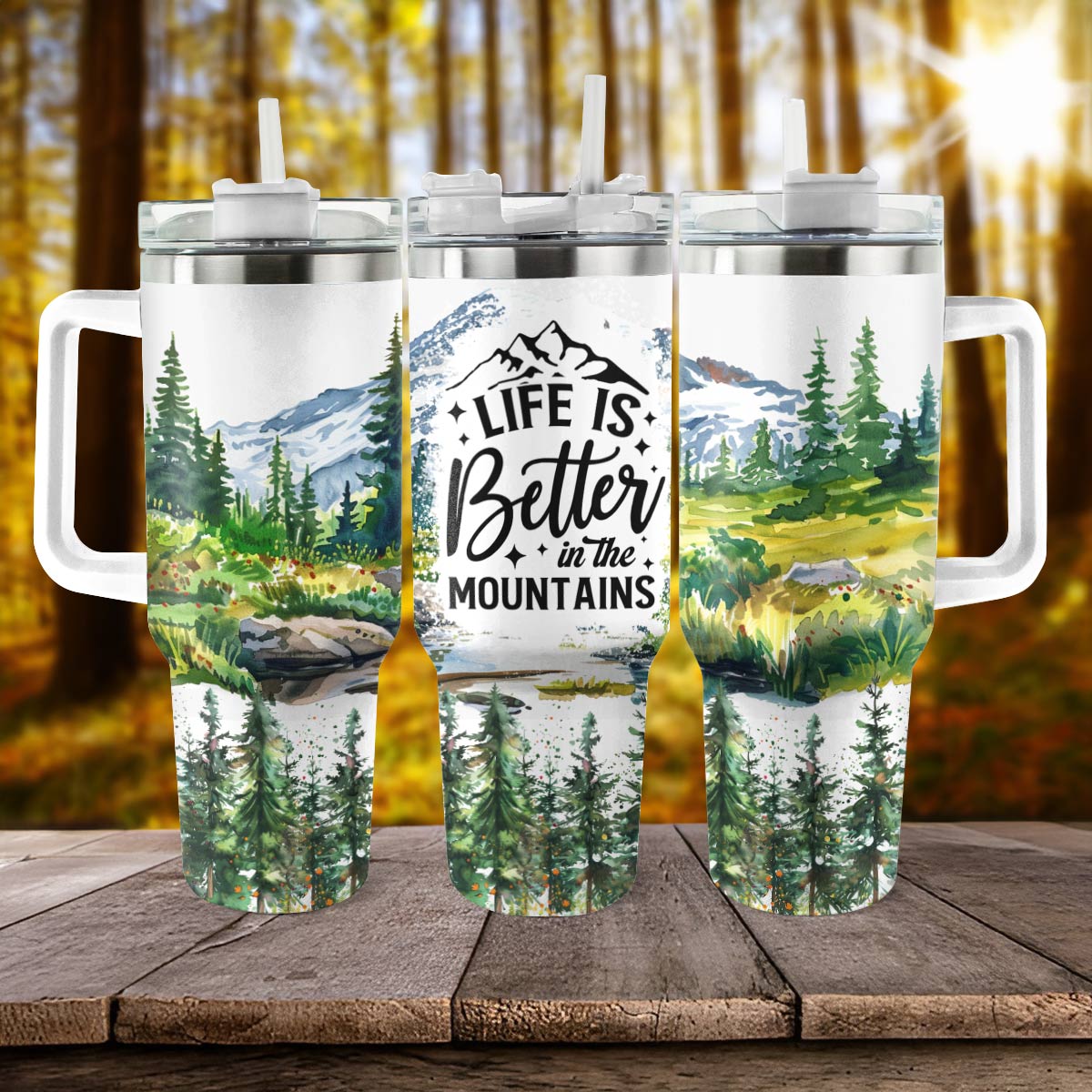 Shineful Tumbler Moutain Life