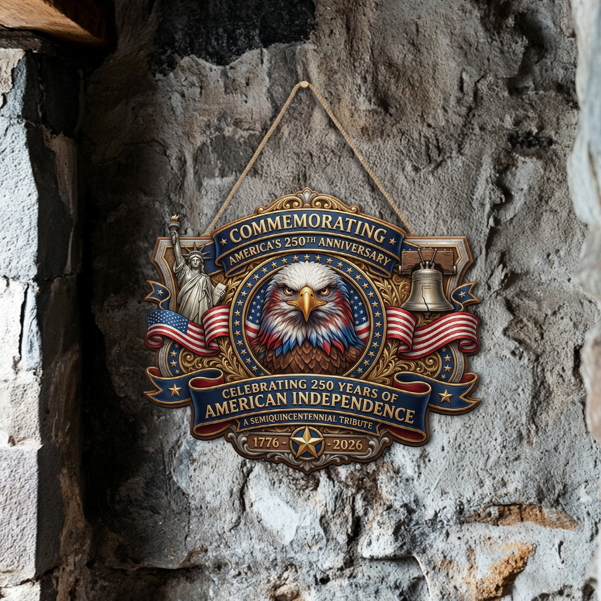Shineful Eagle Tribute Wood Sign