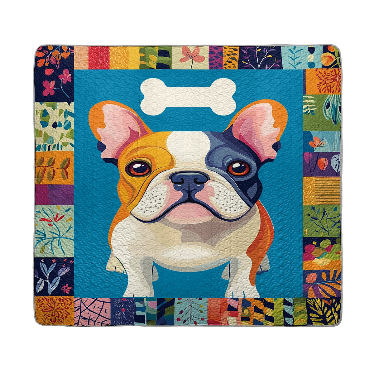 Shineful All Season Quilt 3-Piece Set - Colorful Frenchie