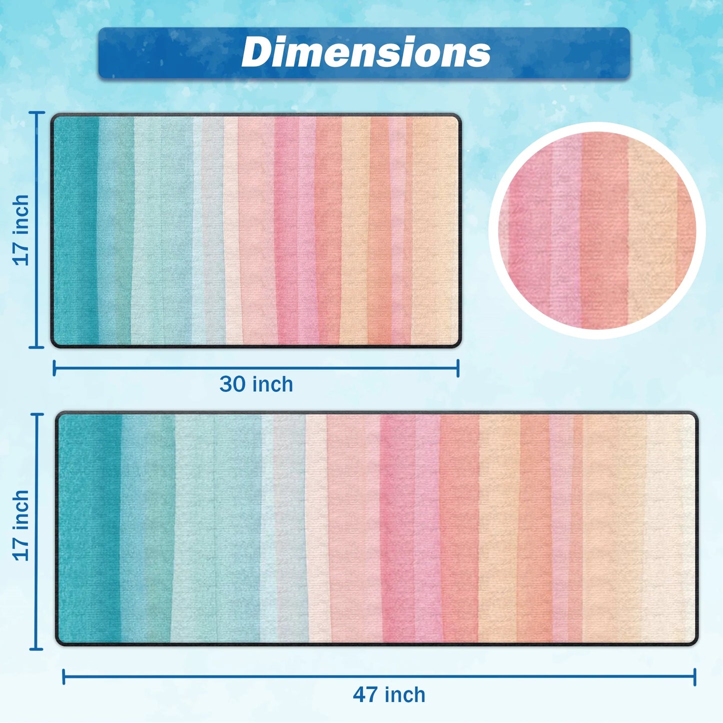 Shineful Ultra-Thin Non Skid Floor Mat, Kitchen Rugs Cat Floral Felines