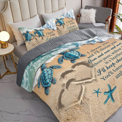 Shineful All Season Quilt 3-Piece Set Turtle Lover
