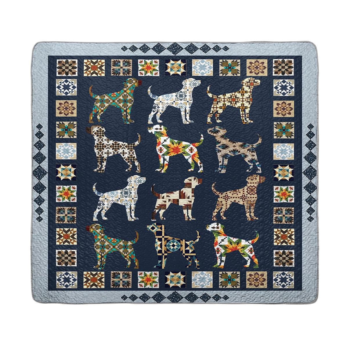 Shineful All Season Quilt 3-Piece Set - Labrador Retriever Patchworks