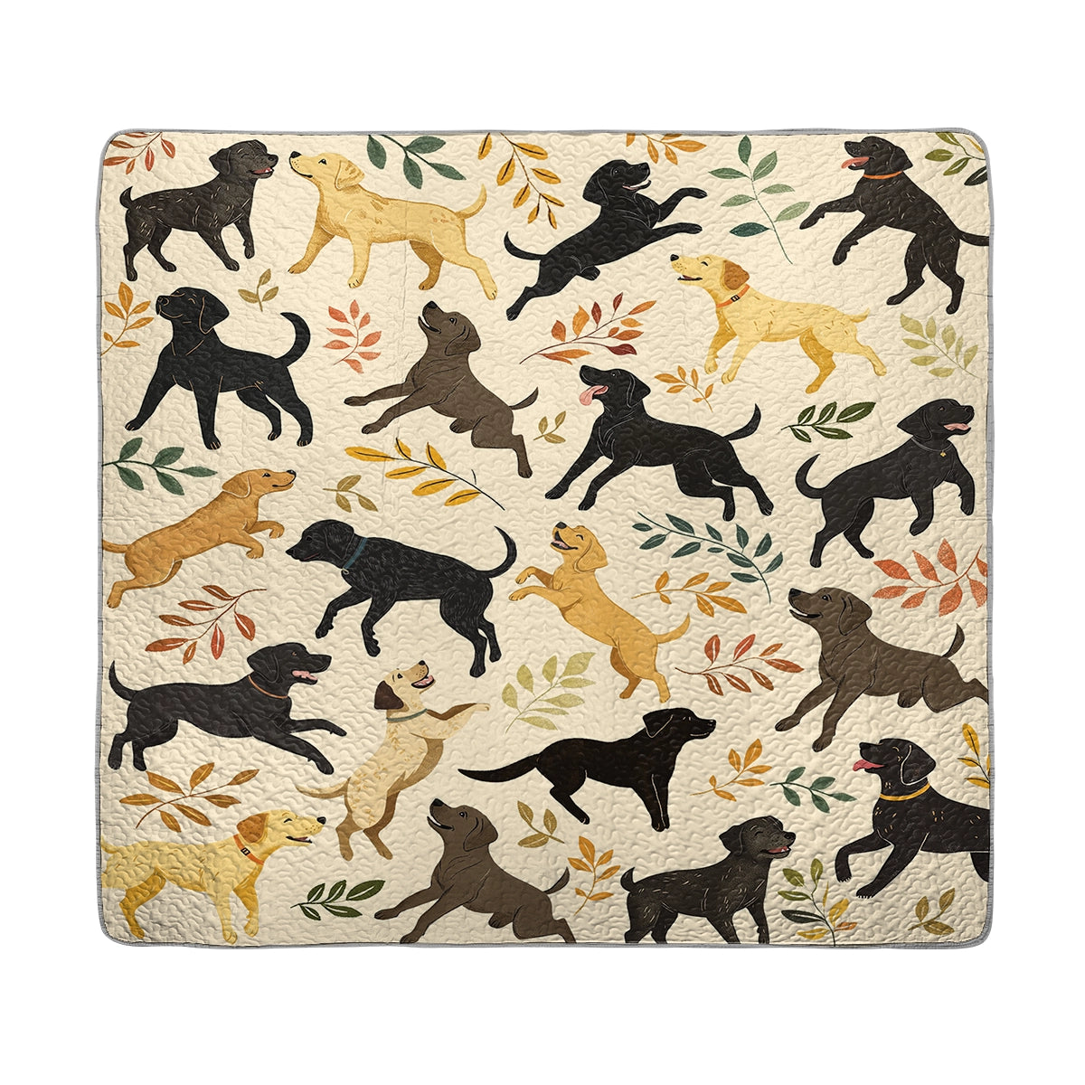 Shineful All Season Quilt 3-Piece Set - Playful Labrador Retrievers