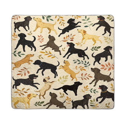 Shineful All Season Quilt 3-Piece Set - Playful Labrador Retrievers