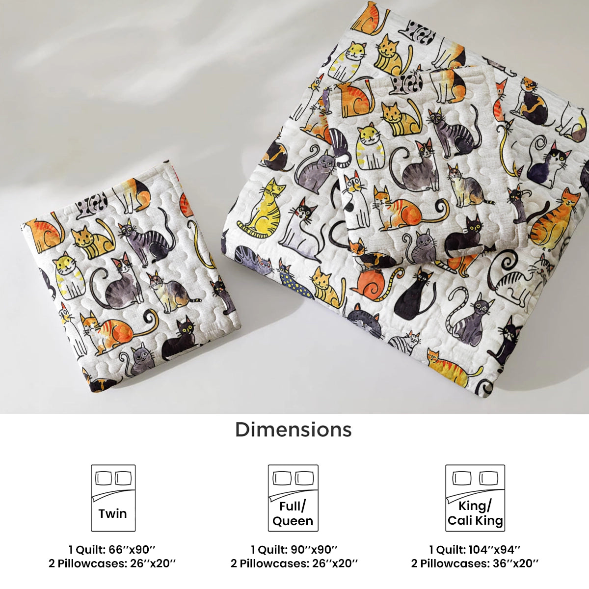 Shineful All Season Quilt 3-Piece Set Cats In My Life